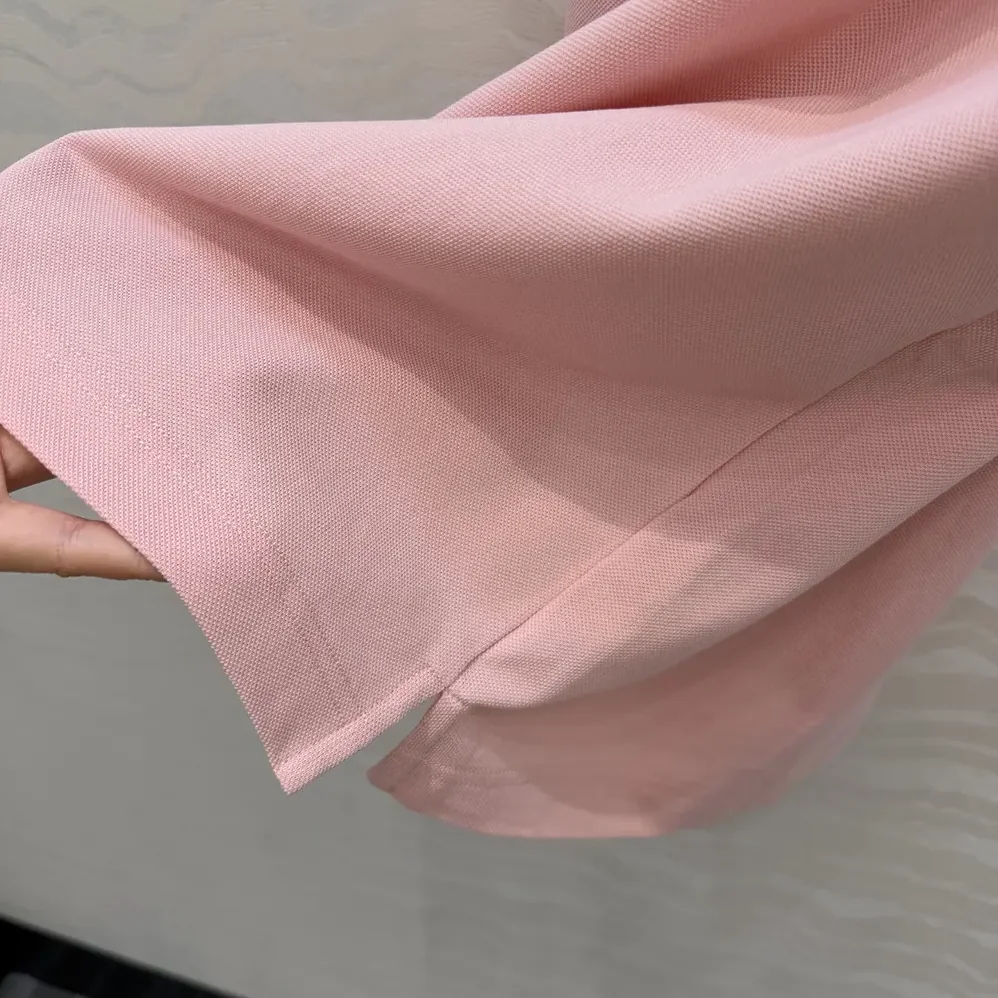 Burberry Check Collar Cotton Polo Shirt Dress for Women in Pink Burberry Check Collar Cotton Polo Shirt Dress for Women in Pink