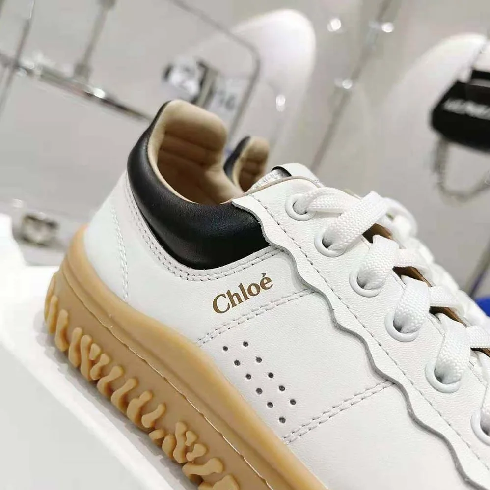 Chloe Franckie Low-Top Sneaker in Smooth Calfskin for Women in Black