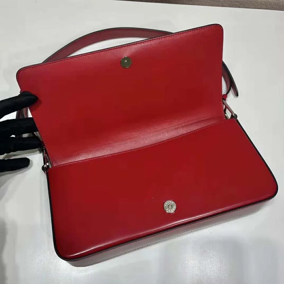 Prada Brushed Leather Prada Femme Bag for Women in Red Prada Brushed Leather Prada Femme Bag for Women in Red