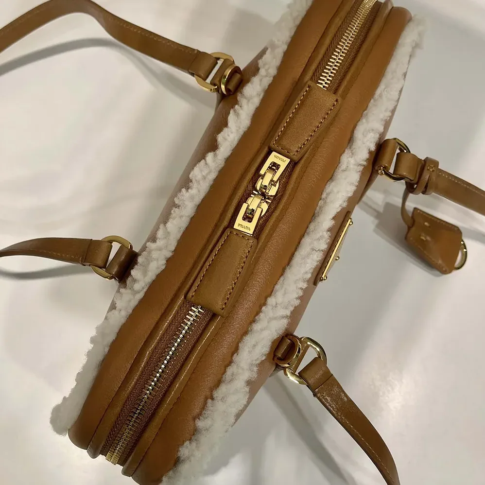 Prada Medium Shearling Two for Women in handle Bag Prada Medium Shearling Two for Women in handle Bag