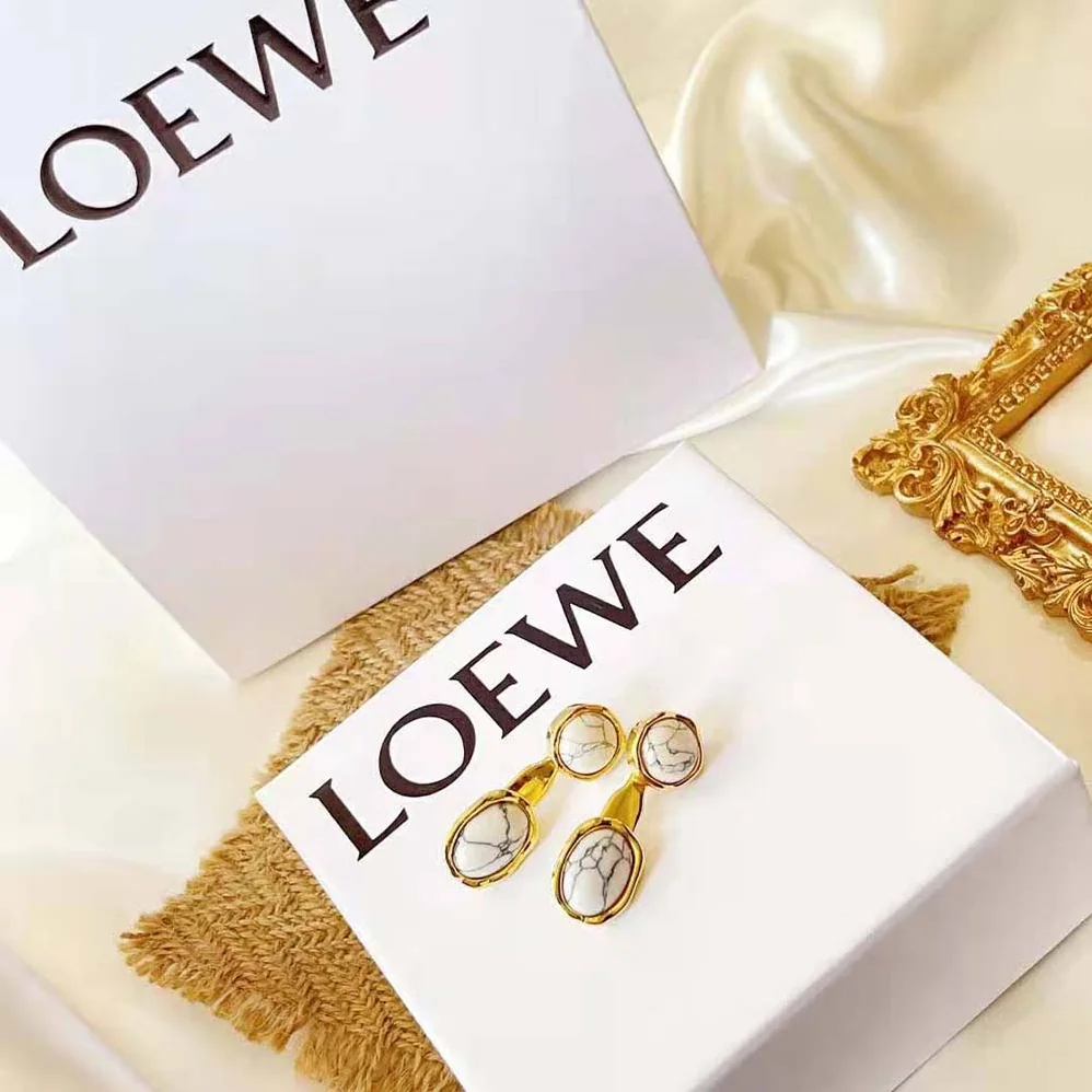 Loewe Double Tree Earrings in Metal and Resin for Women Loewe Double Tree Earrings in Metal and Resin for Women