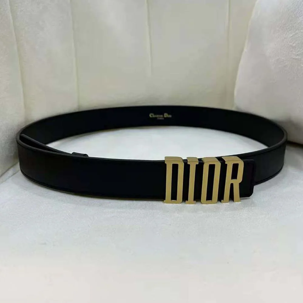 Dior D-Fence Belt Black Smooth Calfskin for Women