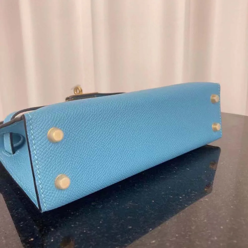 Hermes Kelly Bag 20 in Epsom Leather for Women in Blue Hermes Kelly Bag 20 in Epsom Leather for Women in Blue