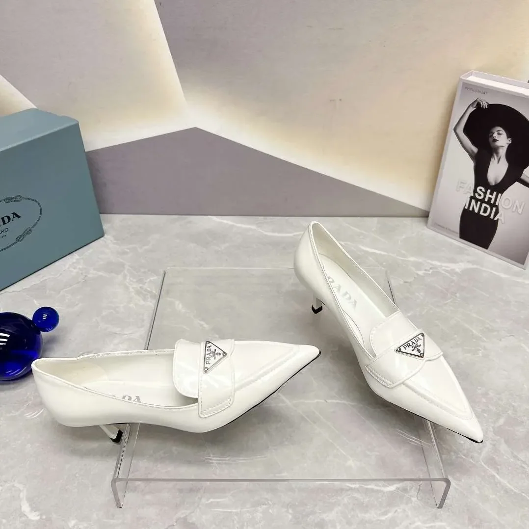 Prada Patent Pumps White Prada Patent Pumps White