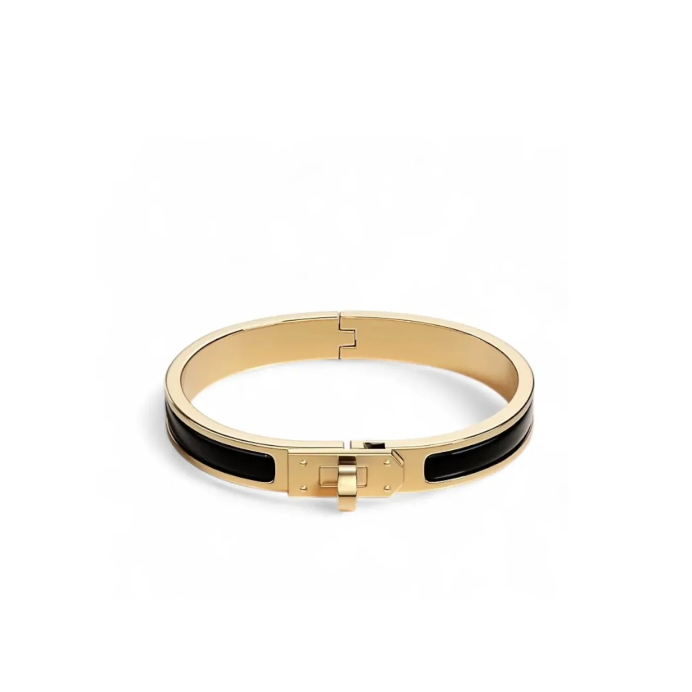 Hermes Mini Clic Kelly Bracelet Noir 01PM