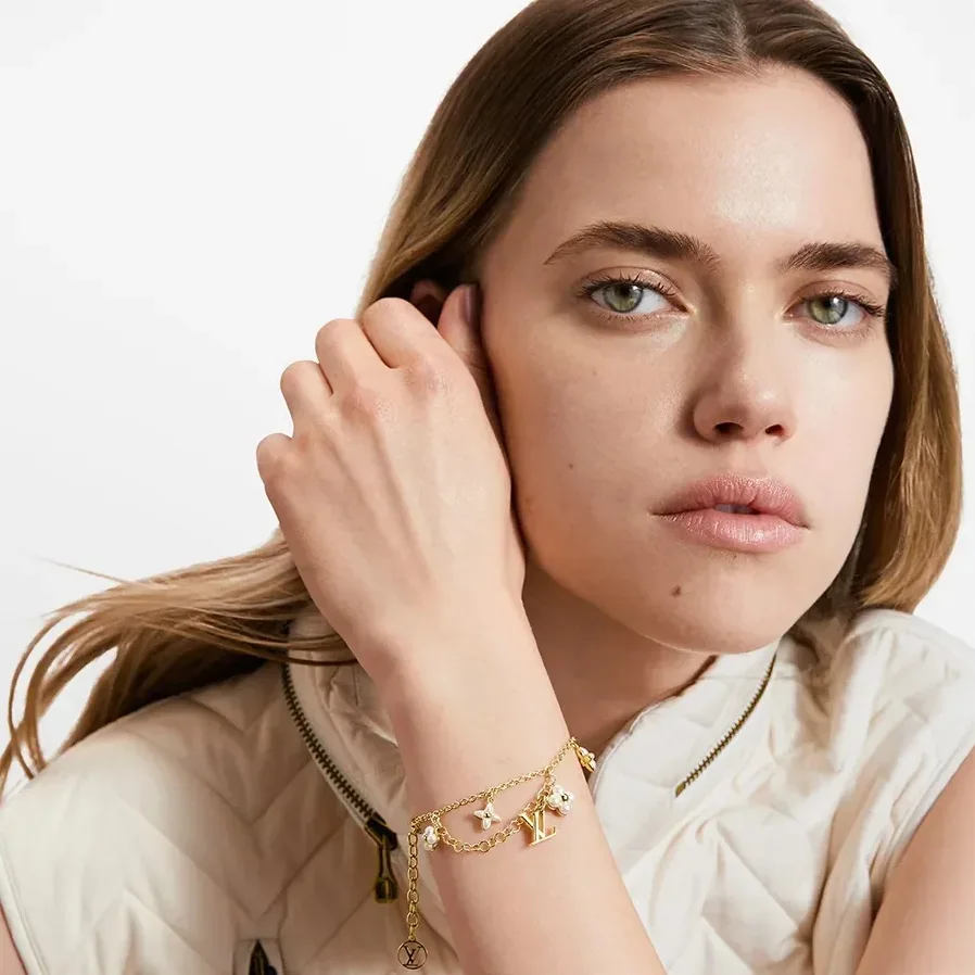 Louis Vuitton LV Floragram Bracelet White Gold Hardware