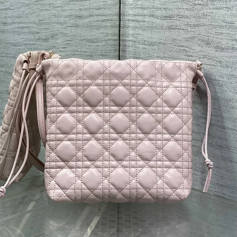 Dior Adiorable Mini Bucket Bag Soupir Pink Cannage Lambskin for Women Dior Adiorable Mini Bucket Bag Soupir Pink Cannage Lambskin for Women