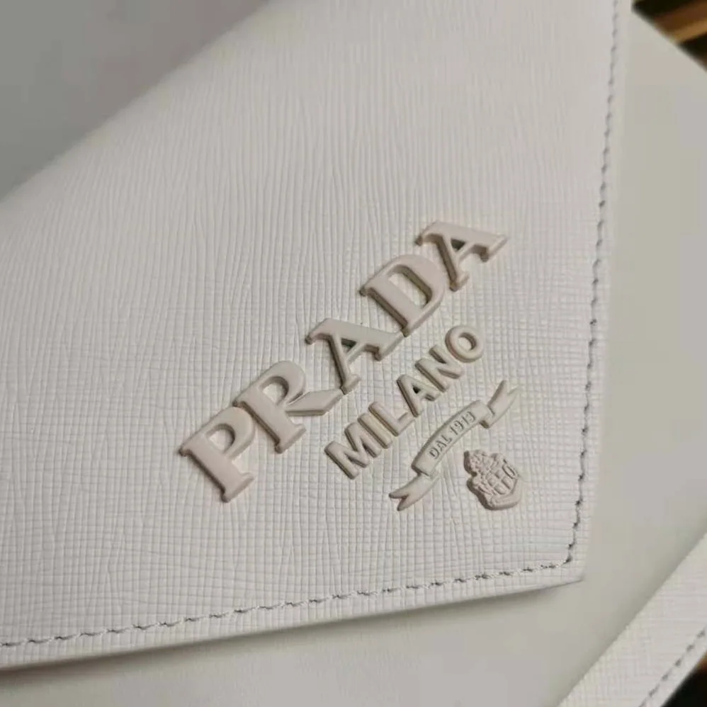 Prada Ladies Saffiano Leather Mini Bag in White Prada Ladies Saffiano Leather Mini Bag in White