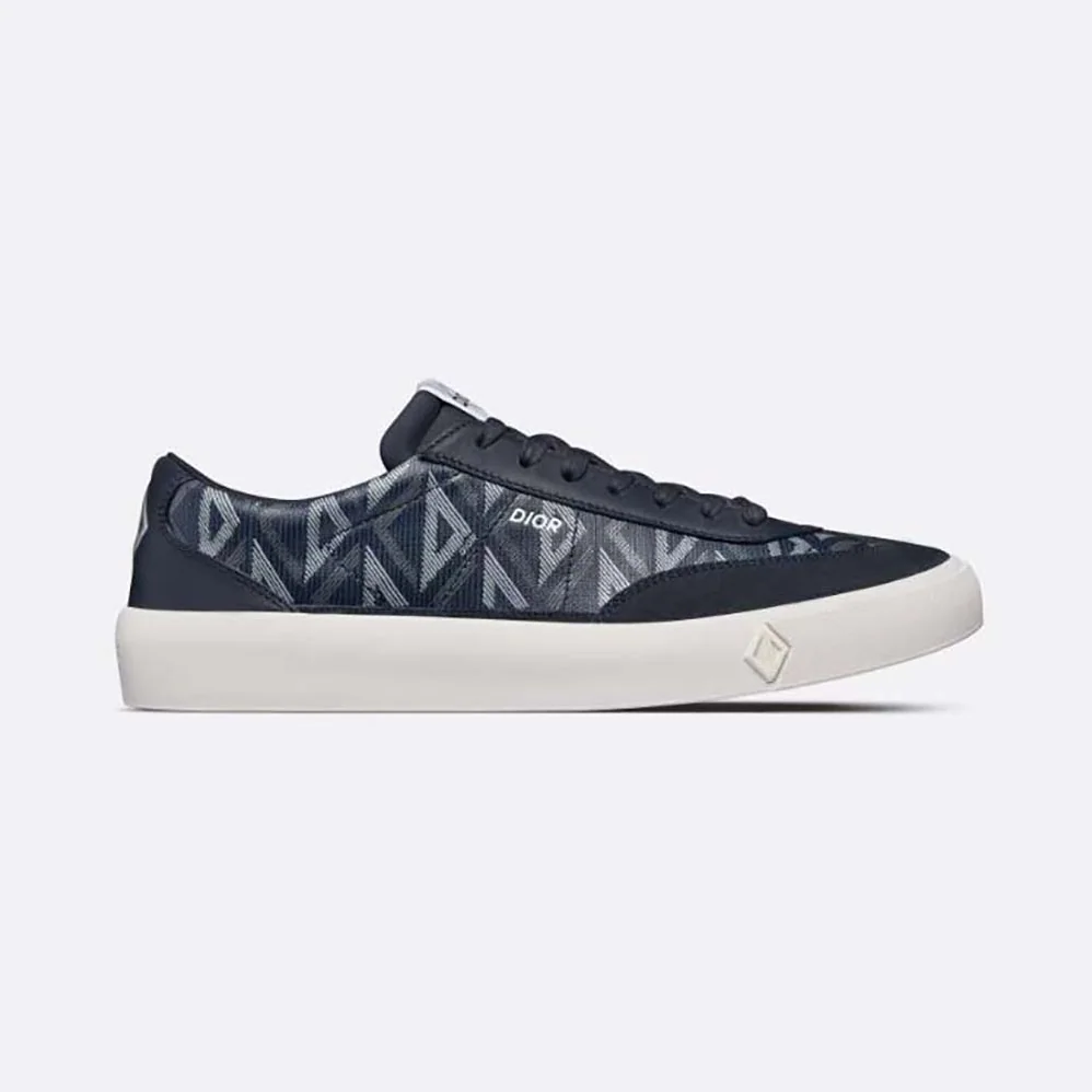 Dior B101 Sneaker Navy Blue CD Diamond Canvas Smooth Calfskin and Nubuck for Men