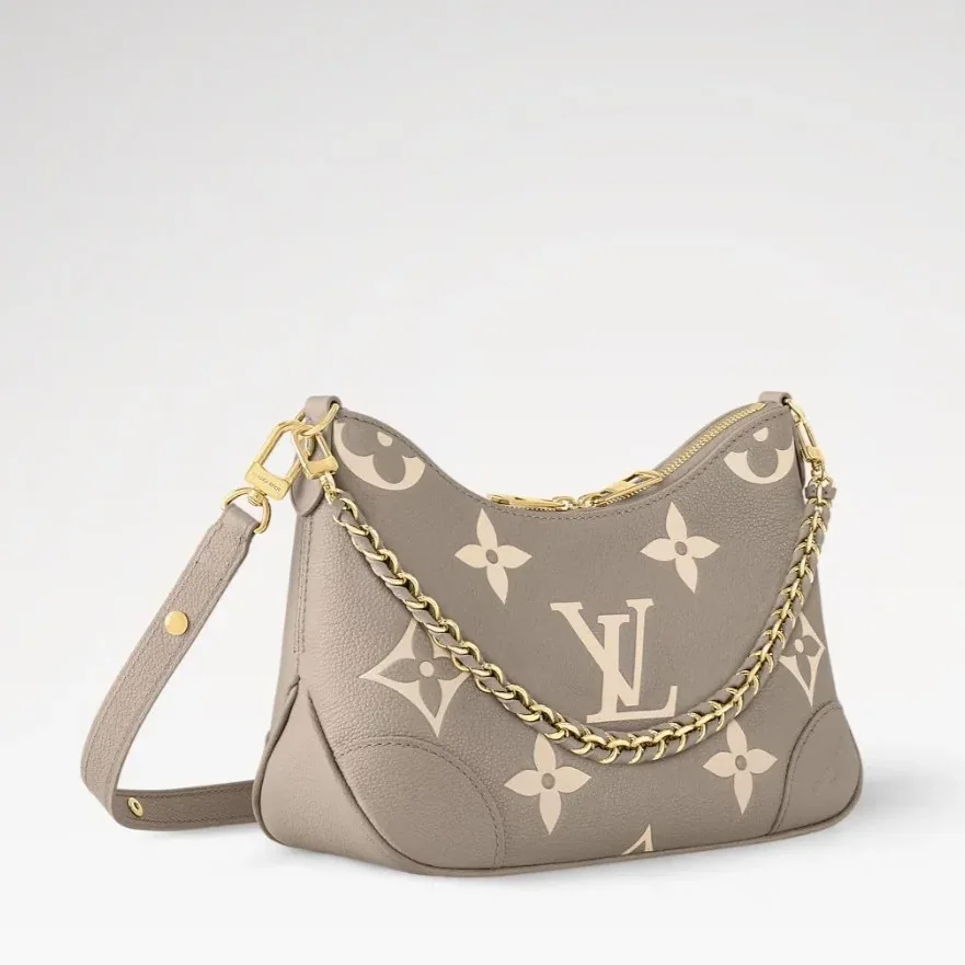 Louis Vuitton Boulogne PM Crossboy Bag / Dove Gray/ Cream Gold Hardware