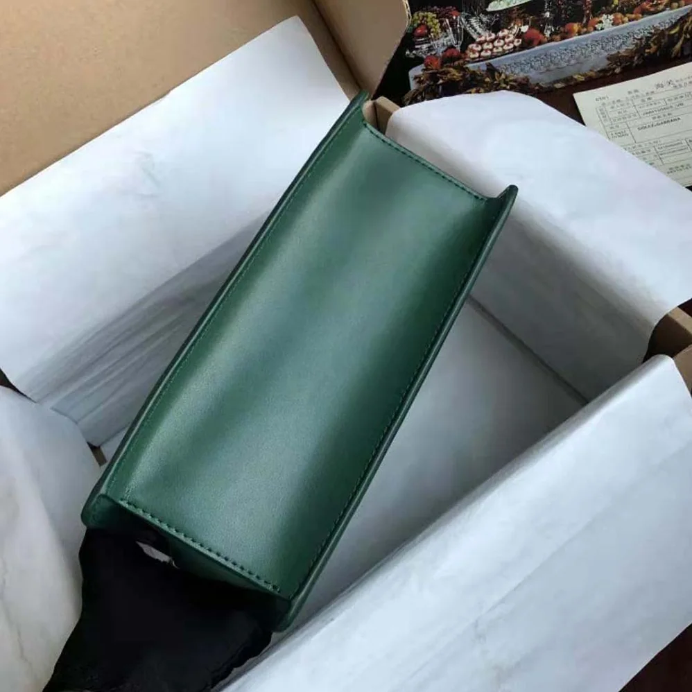 Dolce Gabbana D&G Small Smooth Calfskin Devotion Bag for Women in Green