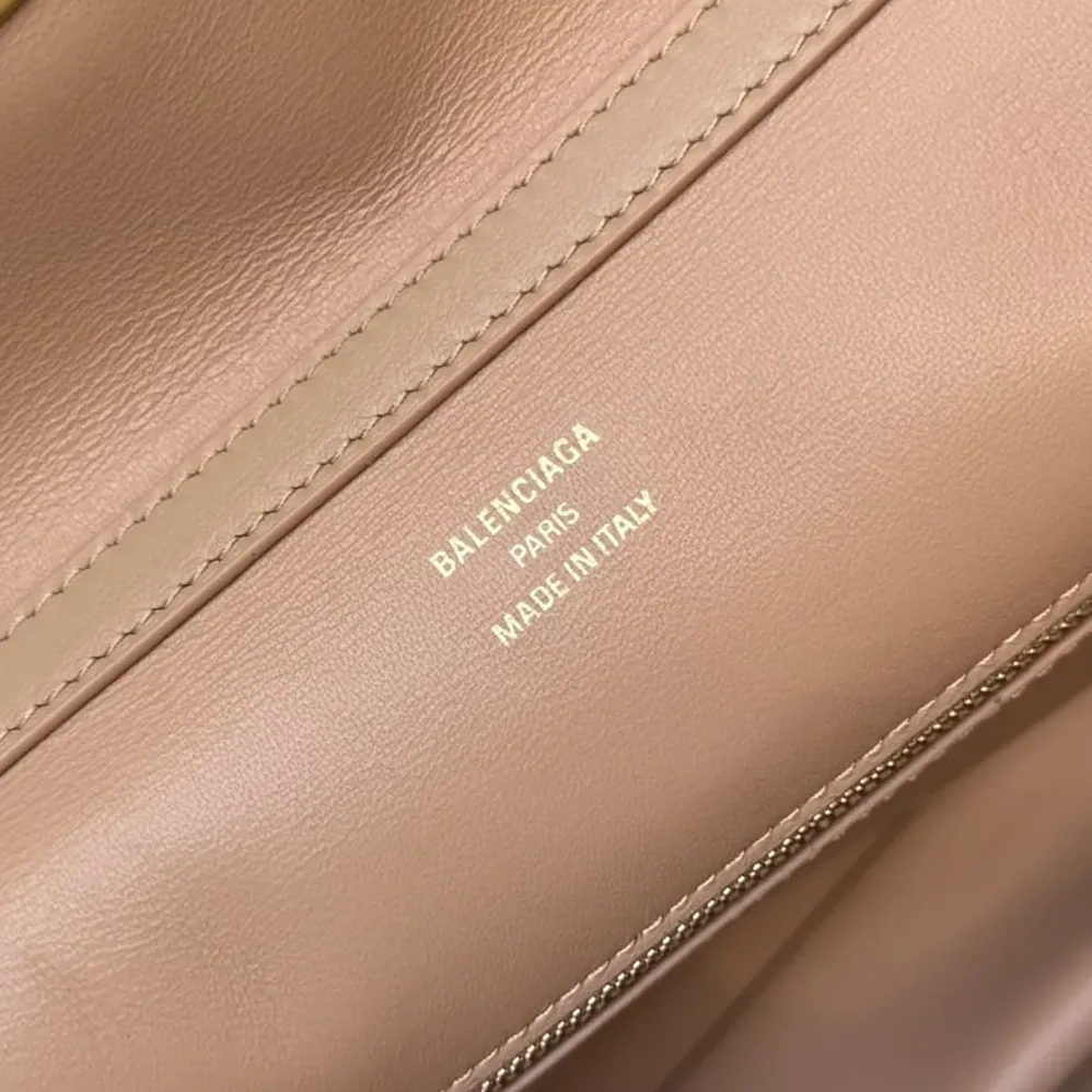 Balenciaga Rodeo Handbag Small In latte Smooth Calfskin Aged for Women in gold Hardware