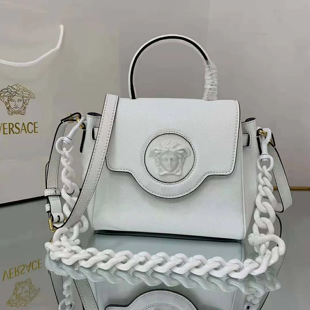 Versace La Medusa Small Handbag Crafted From Premium Leather for Women Versace La Medusa Small Handbag Crafted From Premium Leather for Women