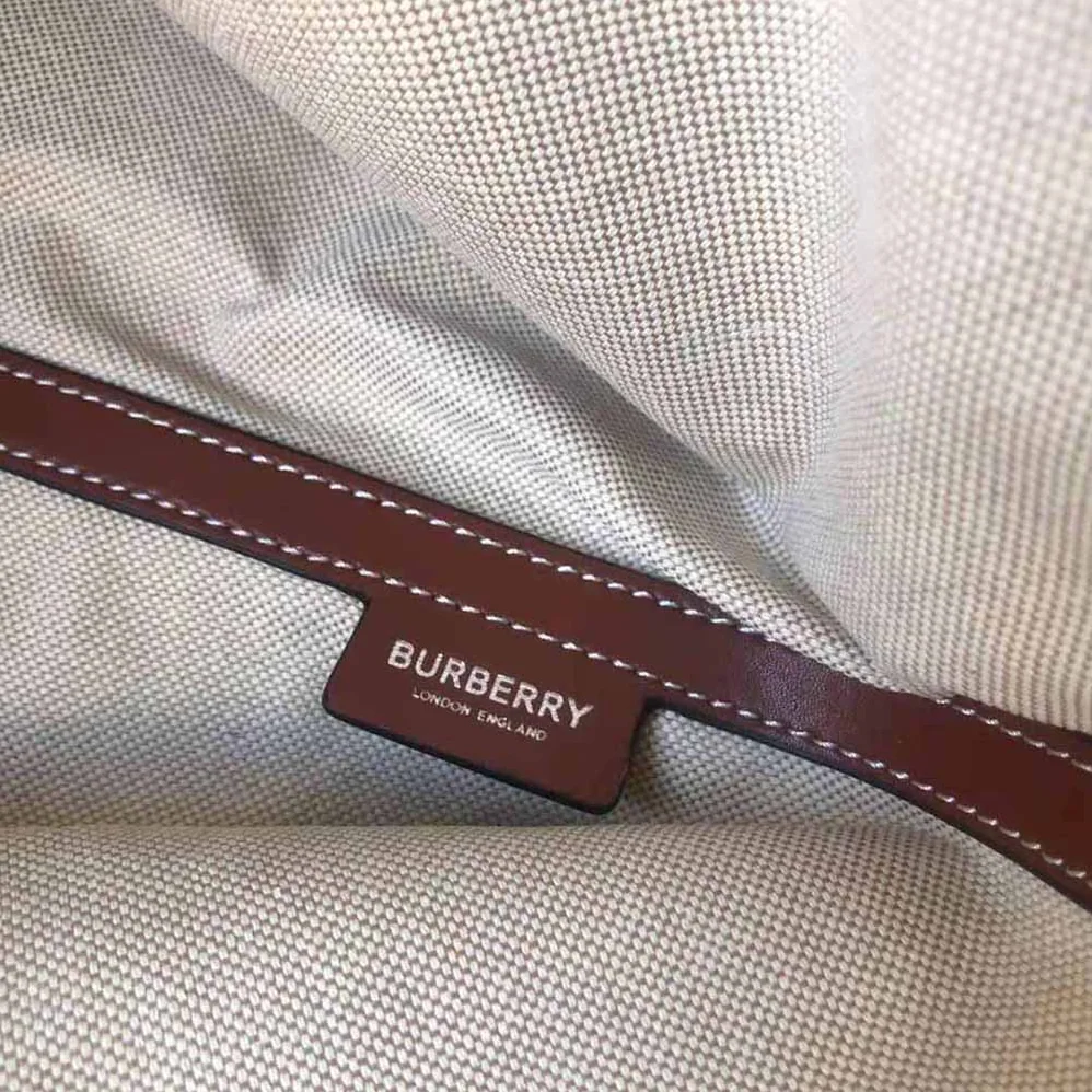 Burberry Mini Monogram Print E-canvas Beach Tote for Women in Orange