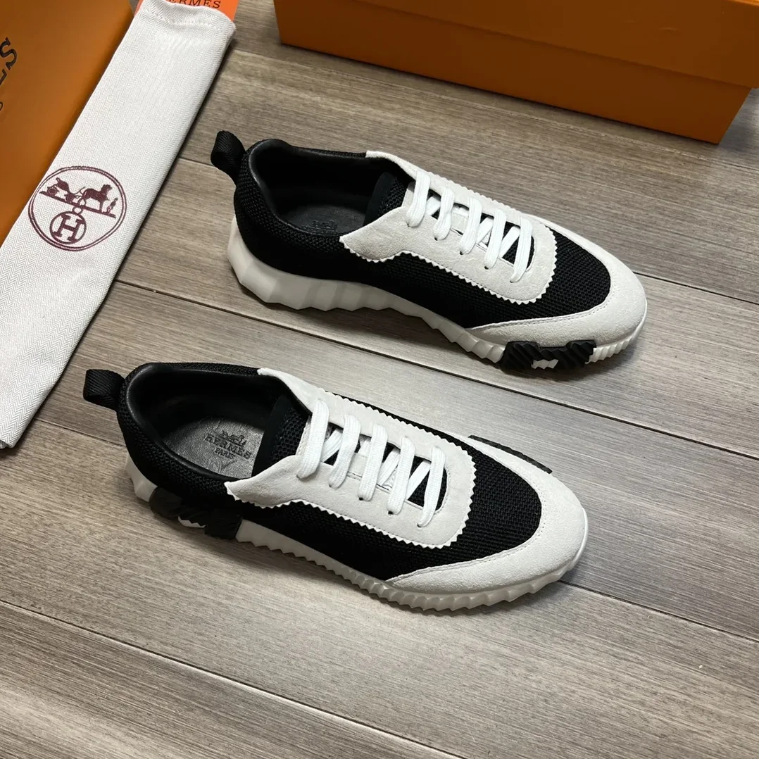Hermes Bouncing Sneakers Black And White Hermes Bouncing Sneakers Black And White