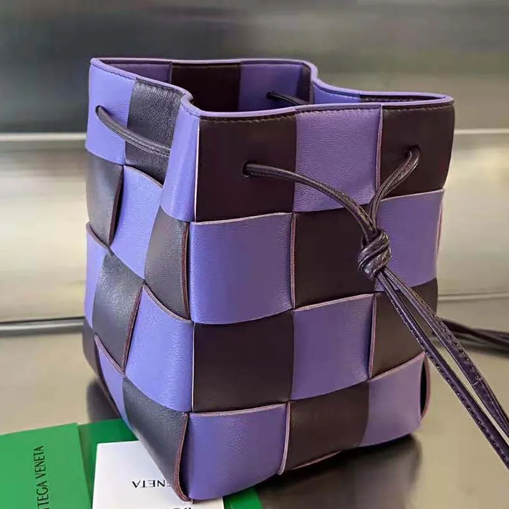 Bottega Veneta Small Cassette Cross-Body Bucket for Women in Purple