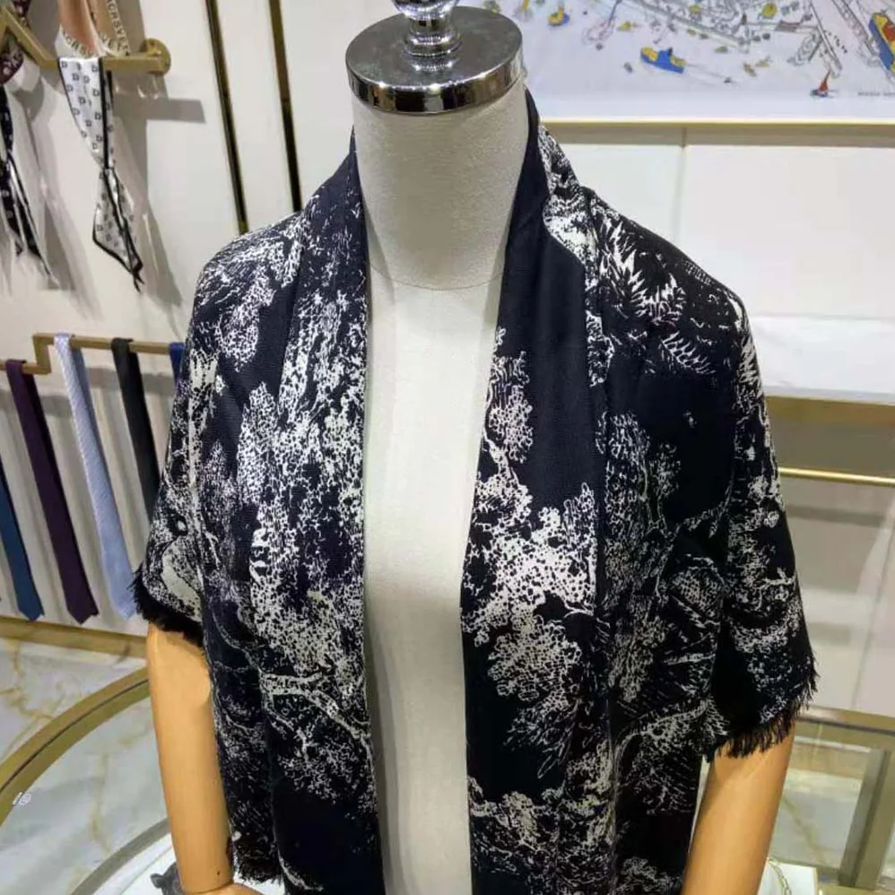 Dior Toile DE Jouy Reverse Square Scarf Silk Twill for Women in Black