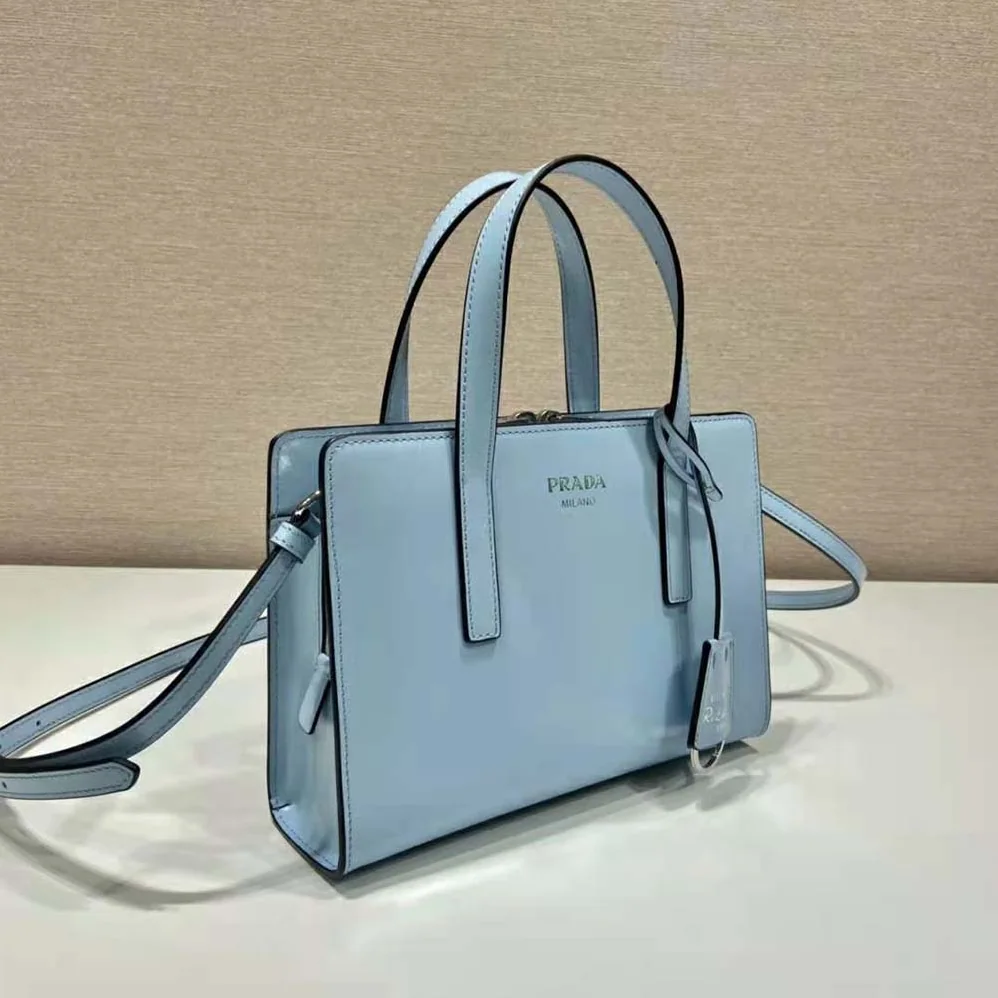 Prada Re-Edition 1995 Brushed-Leather Mini Handbag for Women in Blue Prada Re-Edition 1995 Brushed-Leather Mini Handbag for Women in Blue