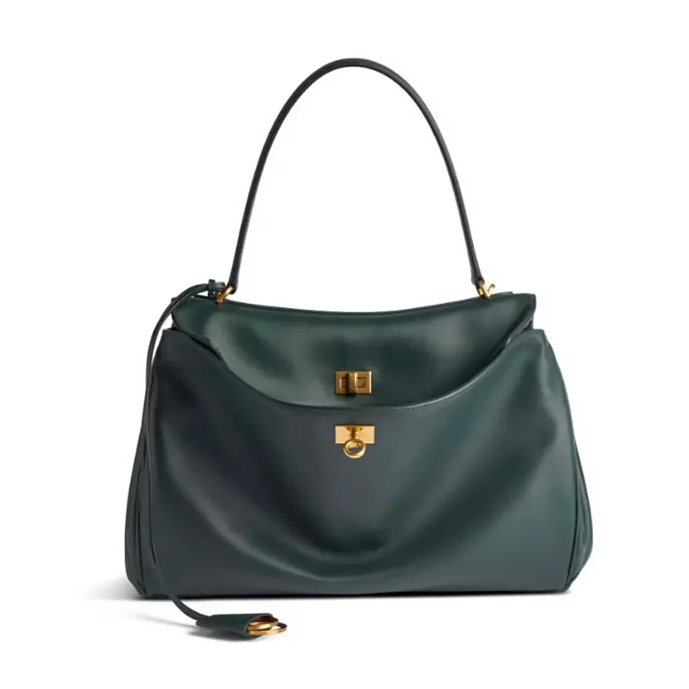Balenciaga Rodeo Medium Handbag in Pine Green Smooth Calfskin for Women Balenciaga Rodeo Medium Handbag in Pine Green Smooth Calfskin for Women