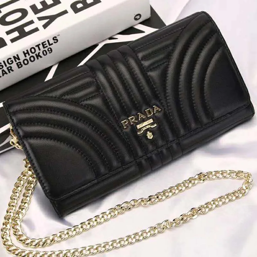 Prada Leather Mini Bag in Calf for Women in Black