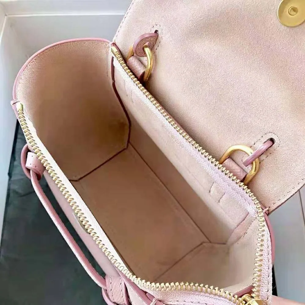 Celine Pico Belt Bag in Grained Calfskin Vintage for Women in Pink