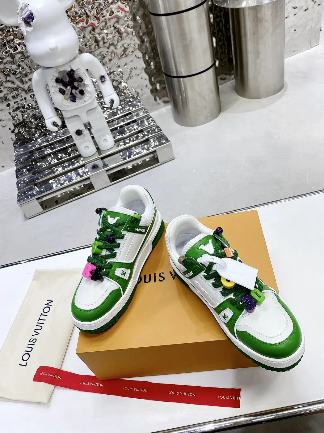 Louis Vuitton LV Trainer Sneaker Green Louis Vuitton LV Trainer Sneaker Green