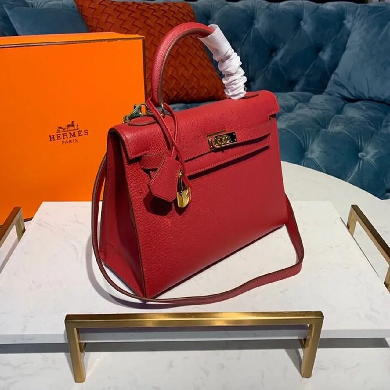 Hermes Kelly Tomate Gold Toned Hardware / Hermes Kelly Tomate Gold Toned Hardware /