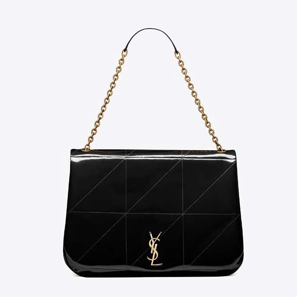 Saint Laurent YSL Jamie 4.3 in Patent Effect Fabric for Women in Black
