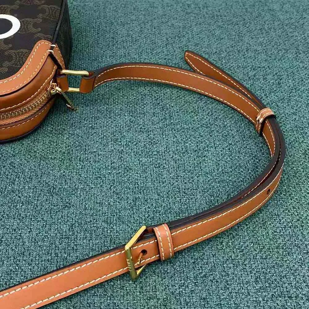 Celine Small Camera Bag in Triomphe Canvas for Women in Brown Celine Small Camera Bag in Triomphe Canvas for Women in Brown