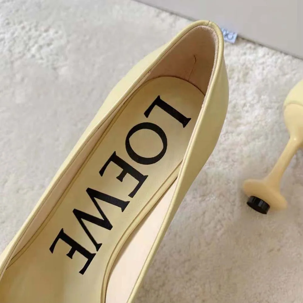 Loewe Toy Pump in Goatskin for Women in Yellow Loewe Toy Pump in Goatskin for Women in Yellow