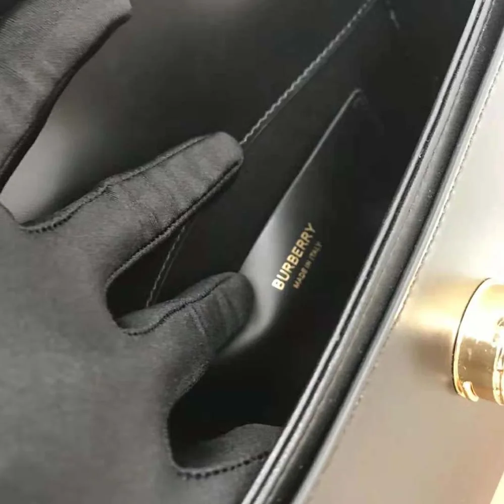 Burberry Leather Small Elizabeth Bag for Women in Black