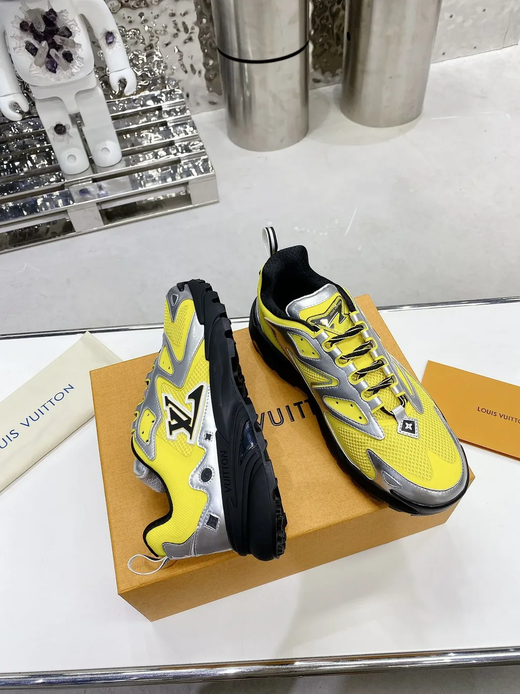 Louis Vuitton LV Runner Tatic Sneaker Yellow for Men Louis Vuitton LV Runner Tatic Sneaker Yellow for Men