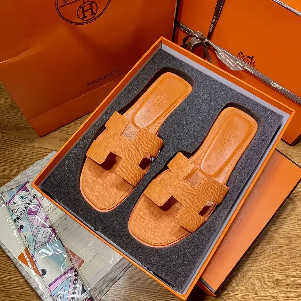 Hermes Oran Sandal-Orange H202272Z for Women Hermes Oran Sandal-Orange H202272Z for Women