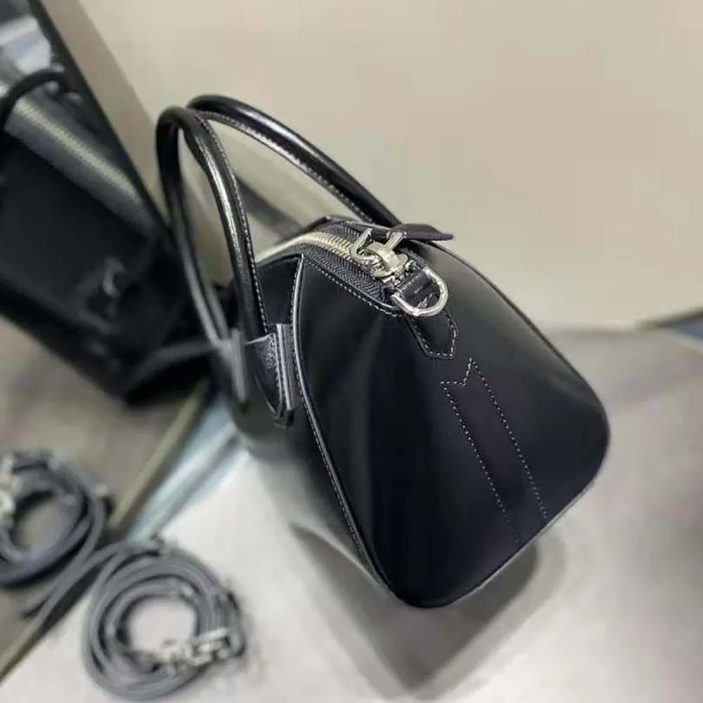 Givenchy Mini Antigona Bag in Box Leather with Chain for Women in Black
