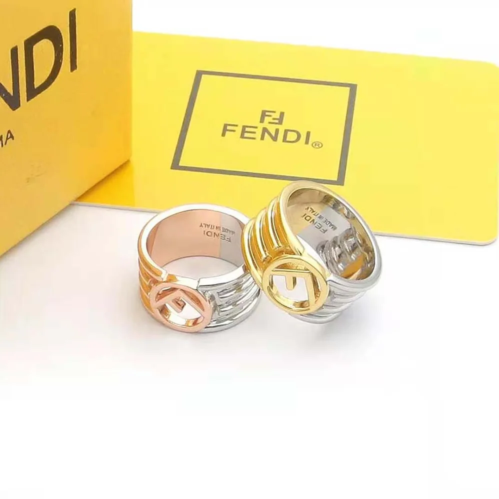 Fendi F is Fendi Gold and Palladium Ring for Women