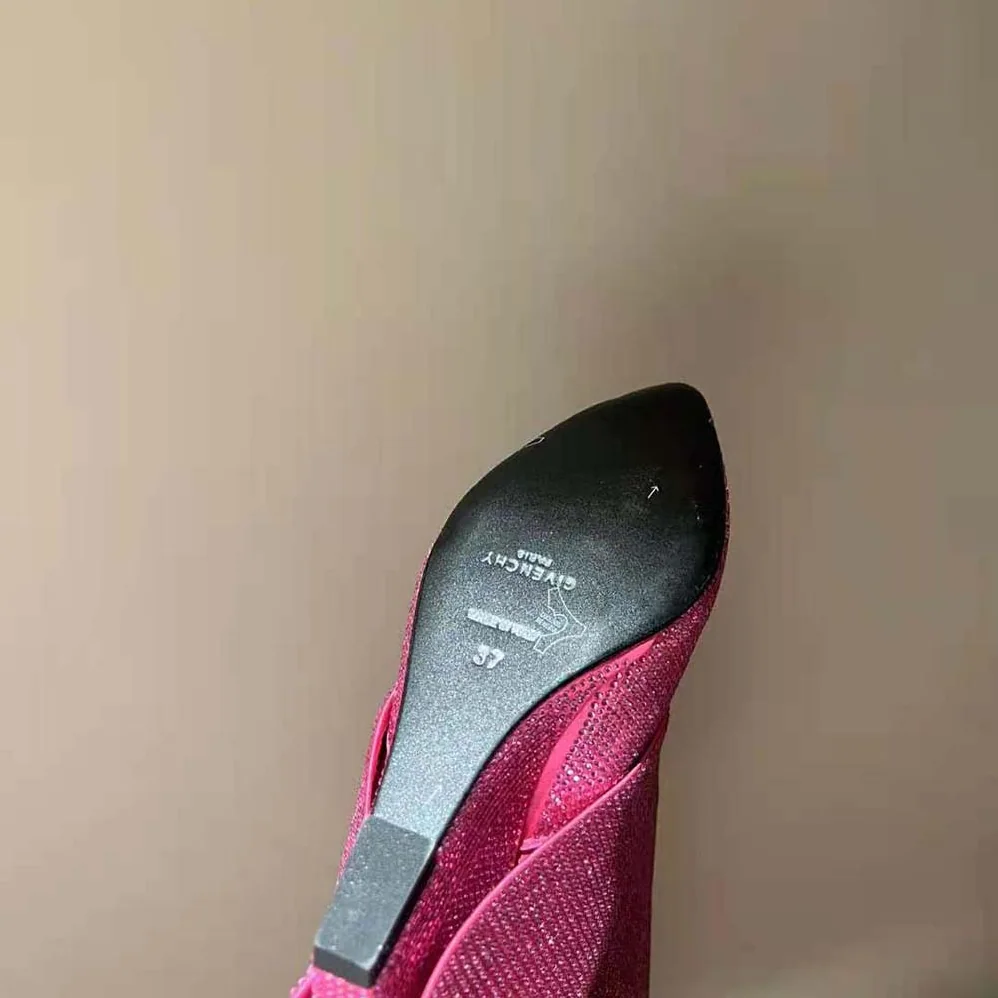 Givenchy Shark Lock Boots in Satin with Strass for Women in Pink Givenchy Shark Lock Boots in Satin with Strass for Women in Pink