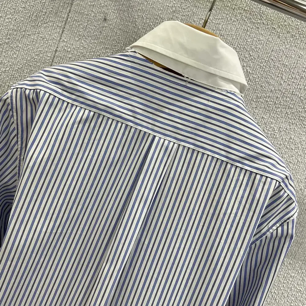 Miu Miu Striped Poplin Shirt for Women