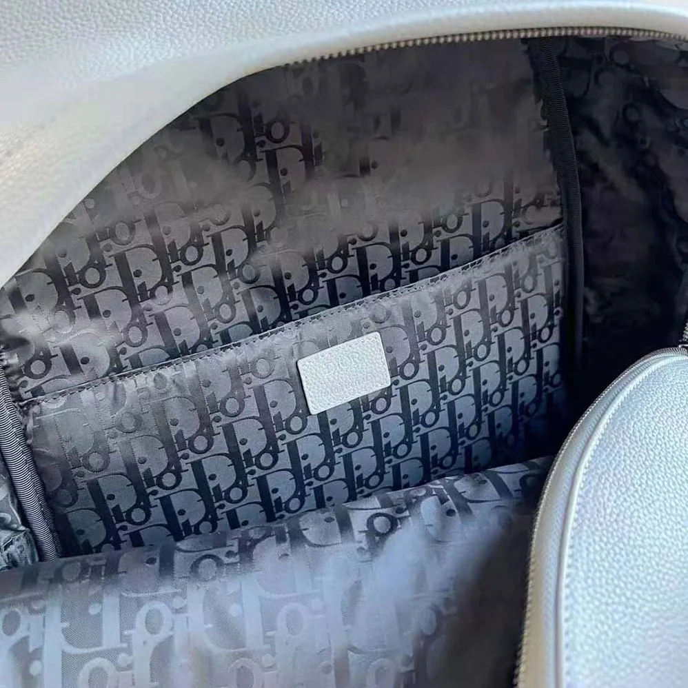 Dior Rider Backpack Dior Gray Grained Calfskin with ‘Christian Dior 1947' Signature for Men Dior Rider Backpack Dior Gray Grained Calfskin with ‘Christian Dior 1947' Signature for Men