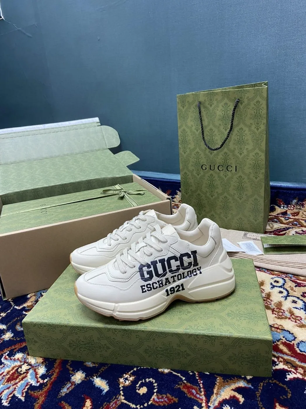 Gucci Rhyton Sneakers With 25 White Ivory for Men Gucci Rhyton Sneakers With 25 White Ivory for Men