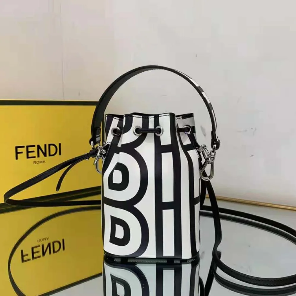 Fendi Mon Tresor Two-Tone Printed Leather Fendi Roma Capsule Mini for Women in Bag Fendi Mon Tresor Two-Tone Printed Leather Fendi Roma Capsule Mini for Women in Bag
