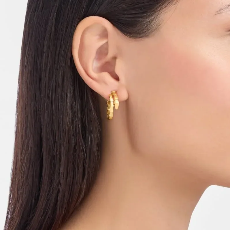 Bvlgari Serpenti Viper Earrings Yellow Gold