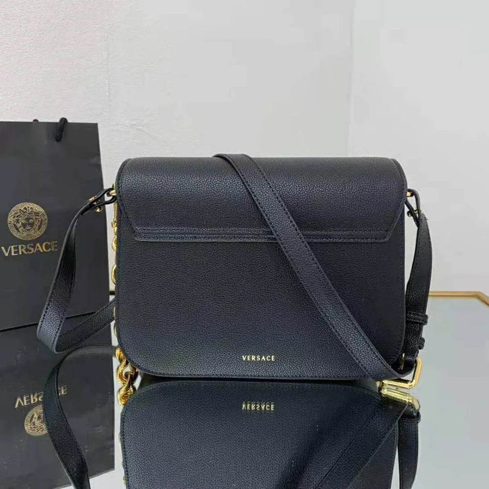 Versace La Medusa Shoulder Bag for Women in Black Versace La Medusa Shoulder Bag for Women in Black