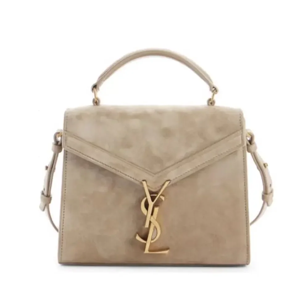 Saint Laurent YSL Cassandra Mini Top Handle Medium Bag in Suede for Women Saint Laurent YSL Cassandra Mini Top Handle Medium Bag in Suede for Women