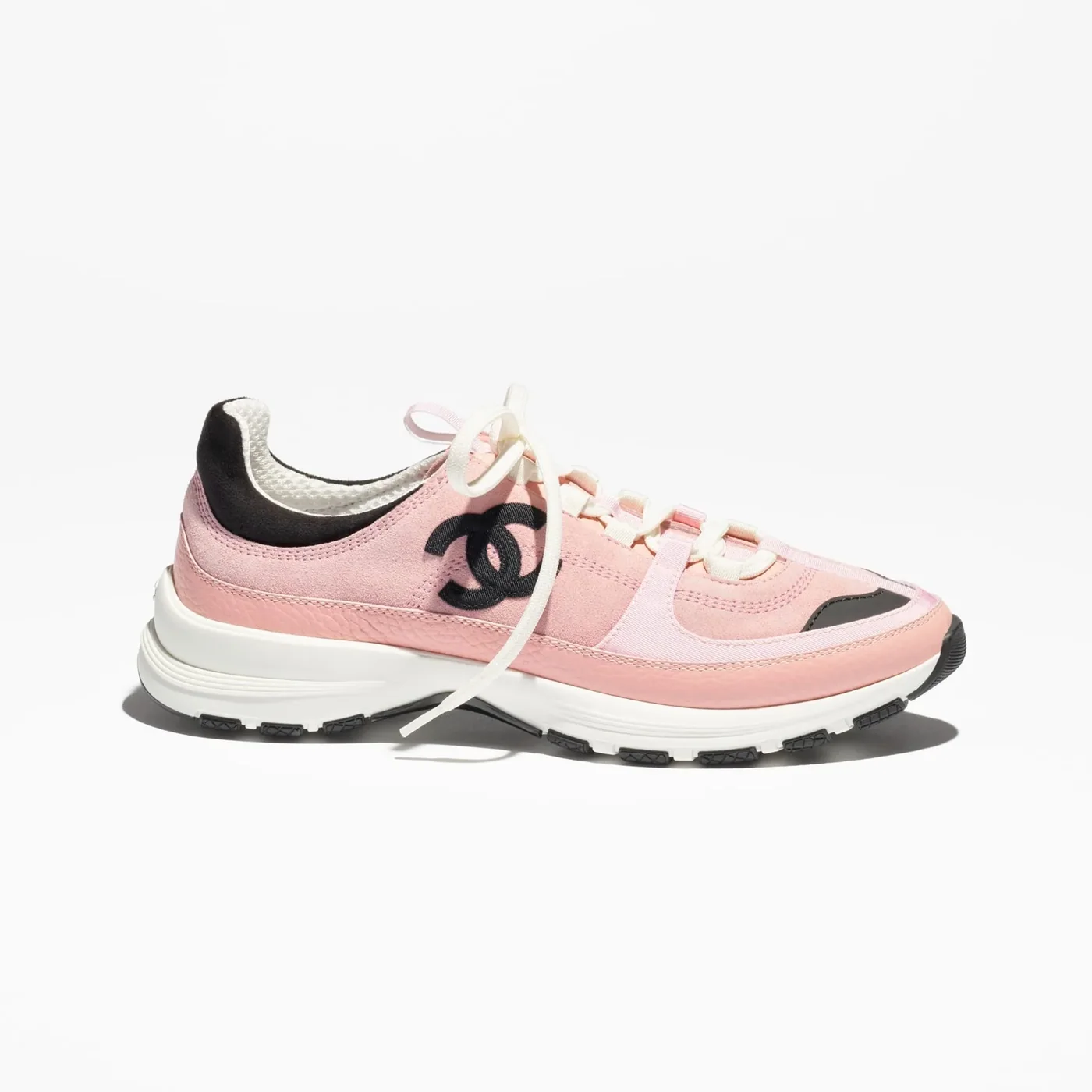 Chanel Trainers Light Pink/Black --U6221