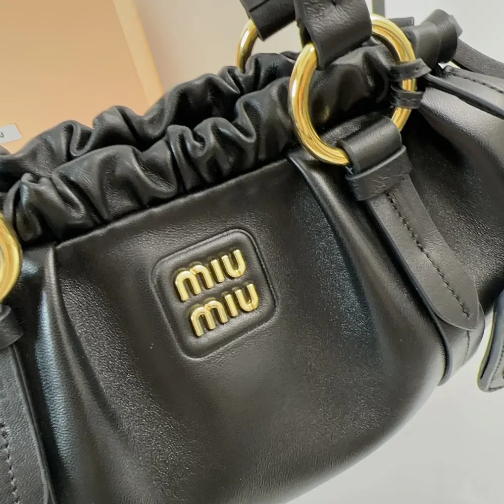 Miu Miu Joie Nappa Leather Bag for Women in Black