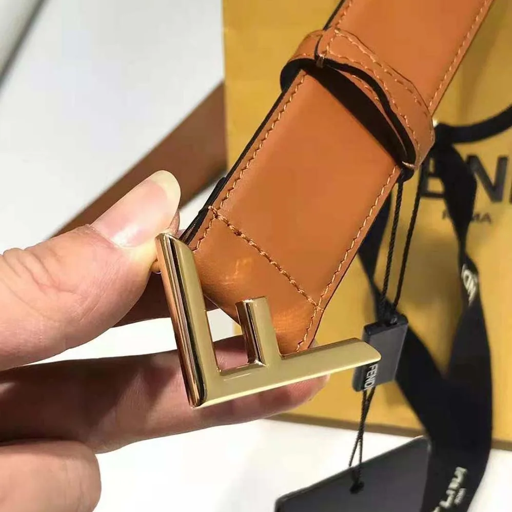 Fendi Brown Leather Belt for Women Fendi Brown Leather Belt for Women