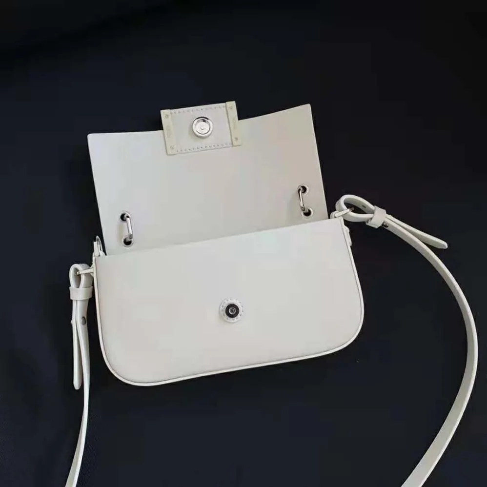 Fendi Baguette Phone Pouch White Patent Leather Pouch for Women Fendi Baguette Phone Pouch White Patent Leather Pouch for Women