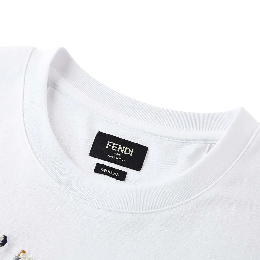 Fendi White Cotton T for Men in shirt