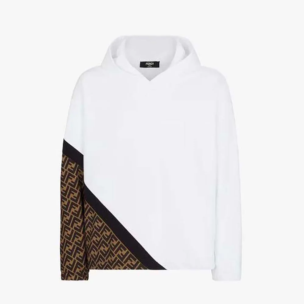 Fendi White Jersey Sweatshirt-FAF681AN67F1KRQ for Men