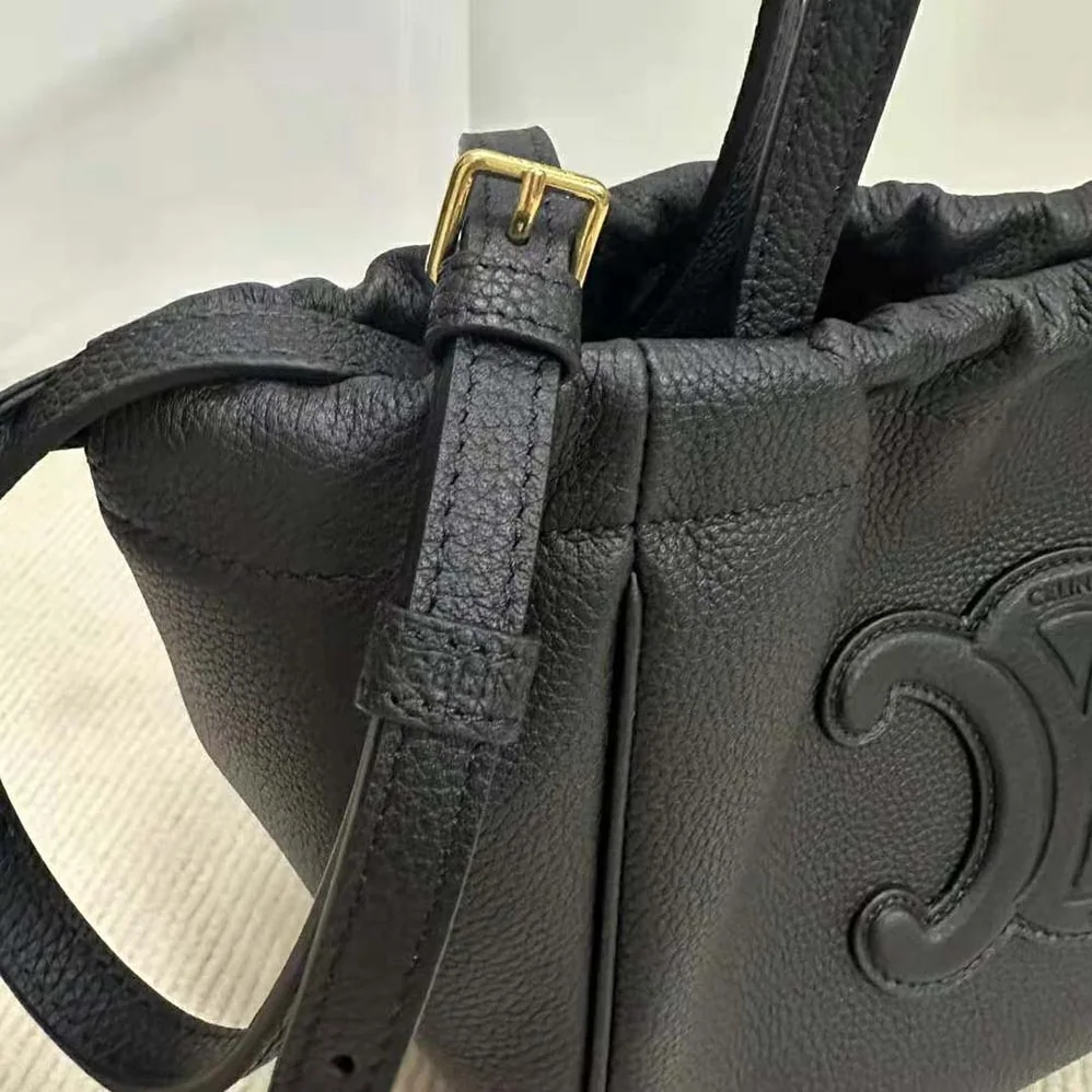 Celine Small Cabas Drawstring Cuir Triomphe in Grained Calfskin for Women Celine Small Cabas Drawstring Cuir Triomphe in Grained Calfskin for Women